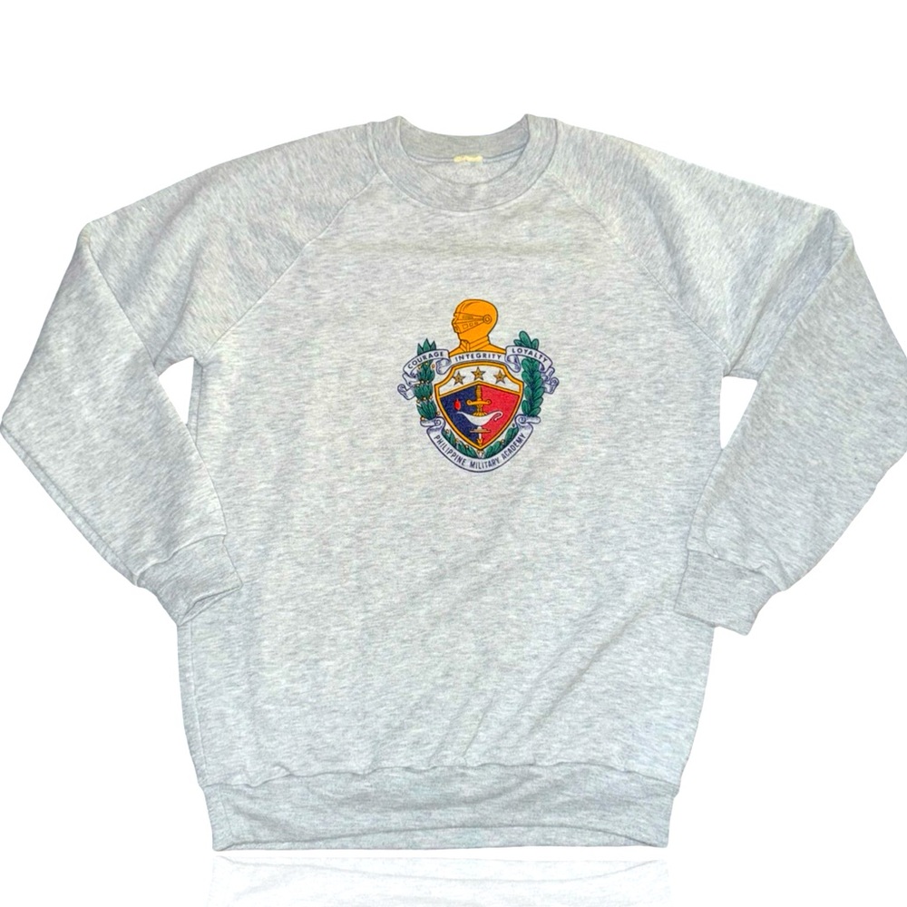 Vintage Philippine Military Academy Sweatshirt: 80’s Heather Gray: True Vintage